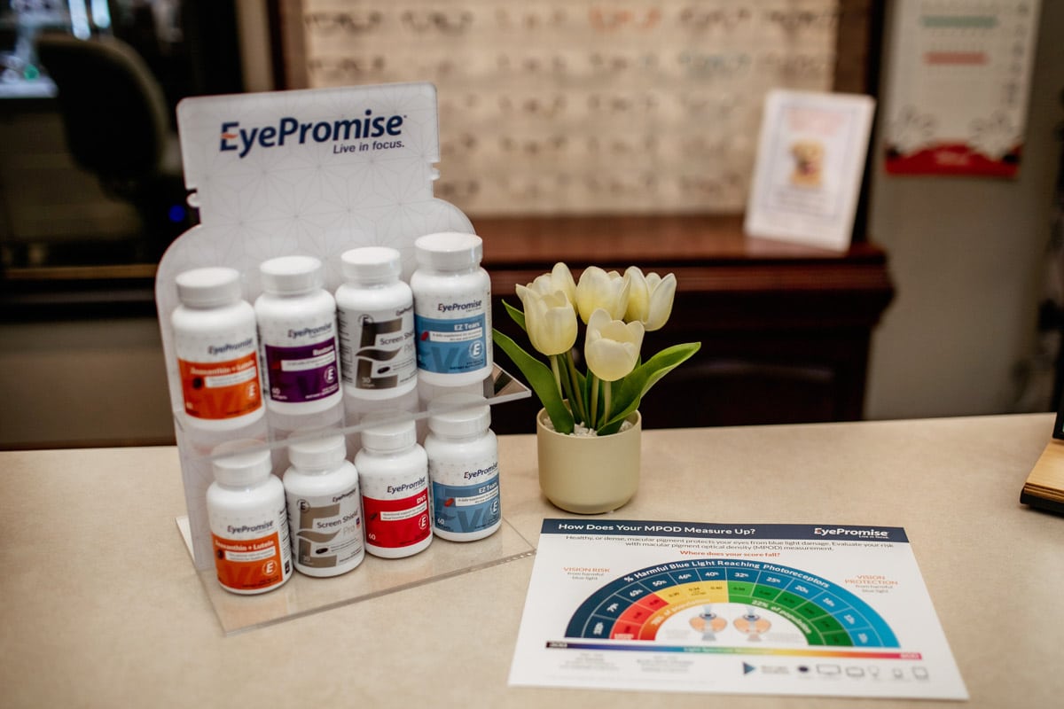 bottles of EyePromise dry eye treatment