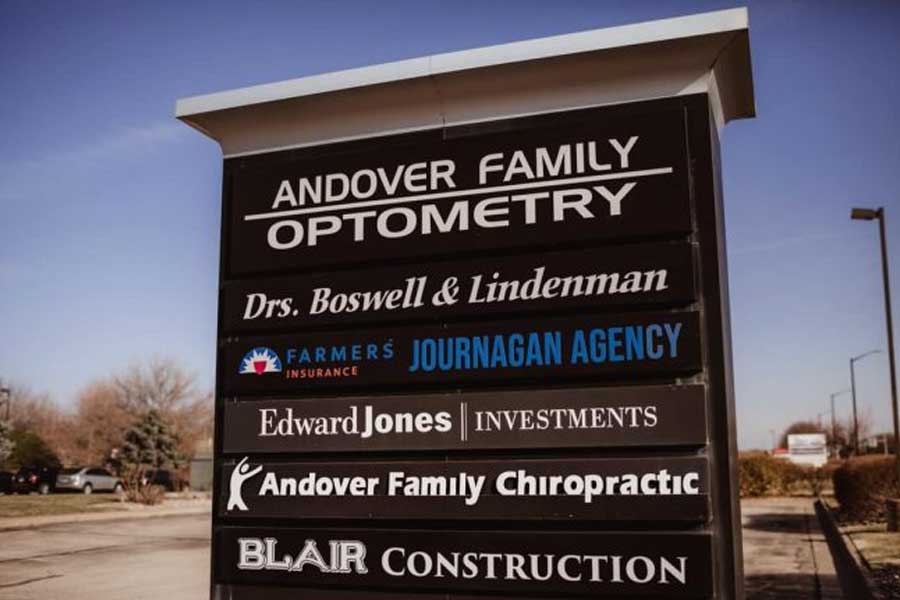 Andover sign | Andover & Winfield Family Optometry